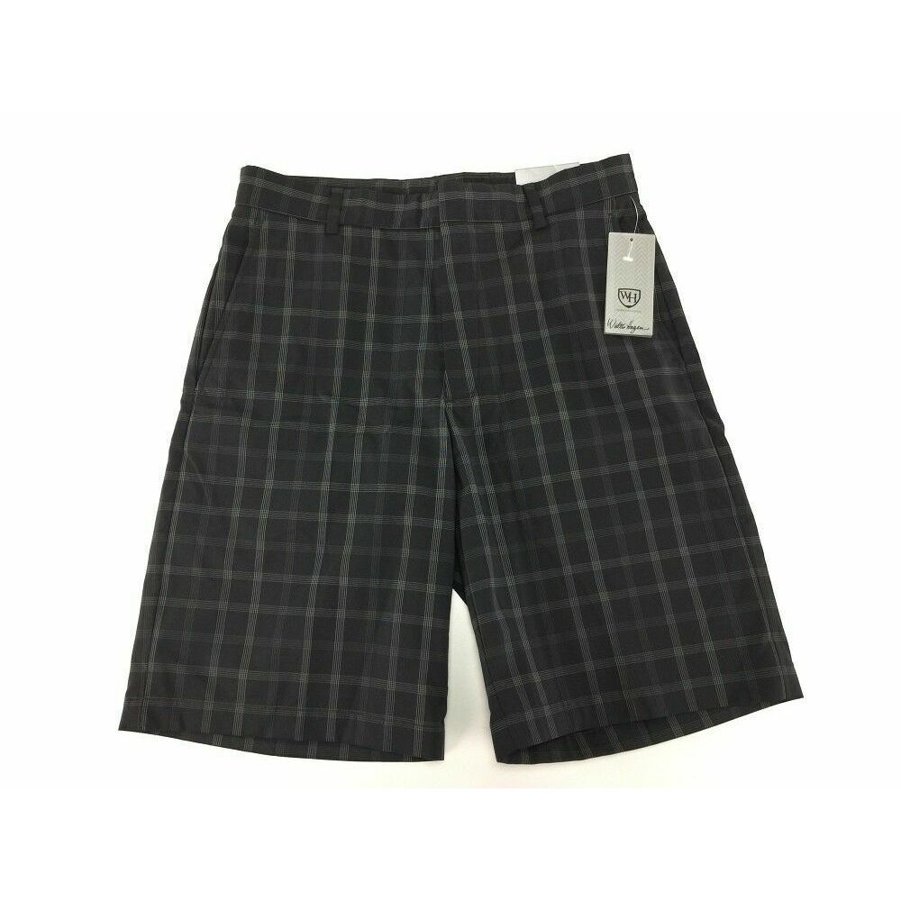 NWT‎ Walter Hagen Performance Austin Shorts 30 Plaid Flat Golf Mens $60